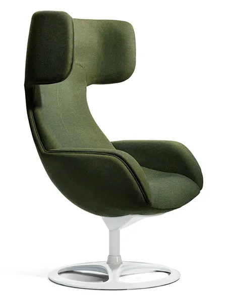 Крісло OKAMURA LIVES LOUNGE Dark Green, тканинне