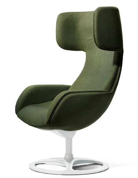 Крісло OKAMURA LIVES LOUNGE Dark Green, тканинне