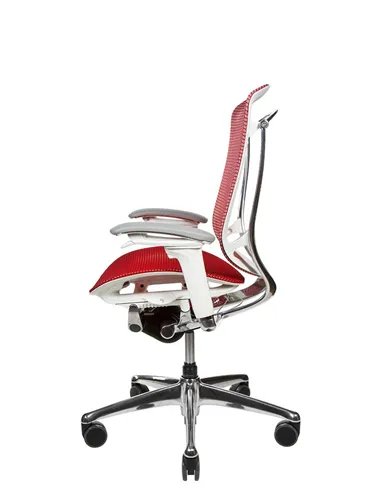 Крісло OKAMURA CONTESSA II SECONDA, з сітчастим сидінням, білий корпус
