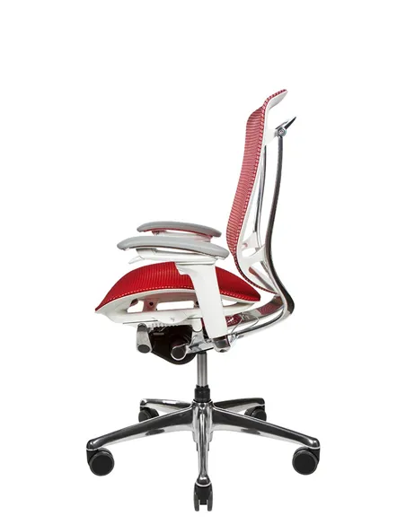 Крісло OKAMURA CONTESSA II SECONDA, з сітчастим сидінням, білий корпус