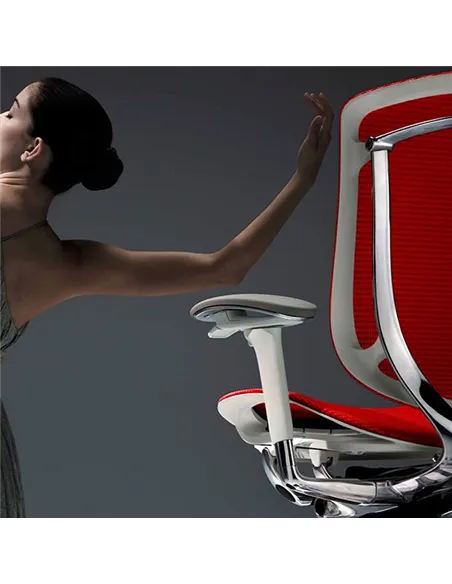 Крісло OKAMURA CONTESSA II SECONDA, з сітчастим сидінням, білий корпус