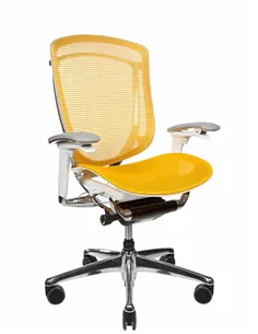 Крісло OKAMURA CONTESSA II SECONDA, з сітчастим сидінням, білий корпус