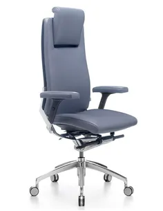 Крісло SITIA BLACK OR WHITE HIGH BACK для керівника, шкіряне