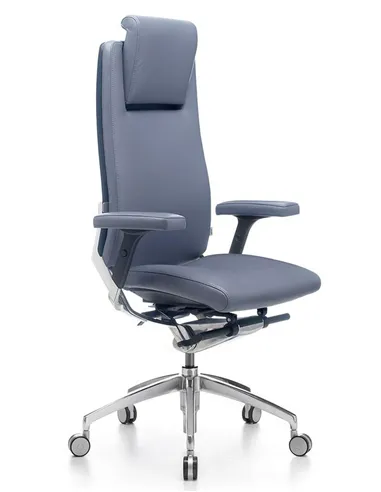 Крісло SITIA BLACK OR WHITE HIGH BACK для керівника, шкіряне