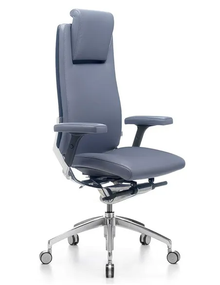 Крісло SITIA BLACK OR WHITE HIGH BACK для керівника, шкіряне