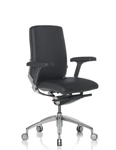 Крісло SITIA BLACK OR WHITE LOW BACK, шкіряне