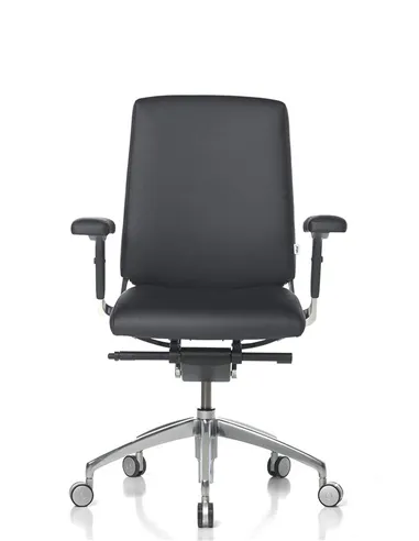 Крісло SITIA BLACK OR WHITE LOW BACK, шкіряне