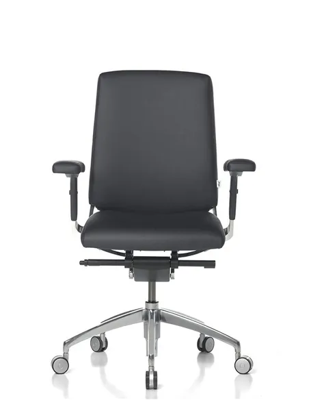 Крісло SITIA BLACK OR WHITE LOW BACK, шкіряне