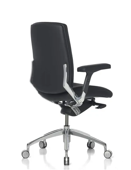 Крісло SITIA BLACK OR WHITE LOW BACK, шкіряне