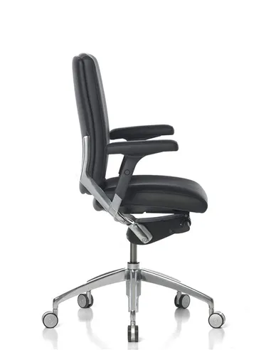 Крісло SITIA BLACK OR WHITE LOW BACK, шкіряне