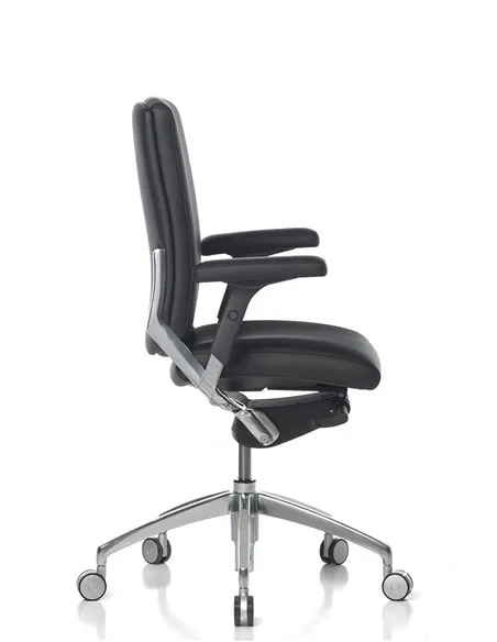 Крісло SITIA BLACK OR WHITE LOW BACK, шкіряне