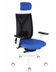 Крісло GROSPOL VALIO WS HD WHITE ергономічне, колір синій