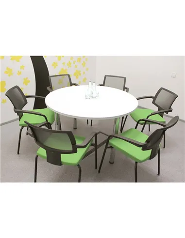 Крісло PROFIM XENON NET 20V 2P, для відвідувачів, з підлокітниками