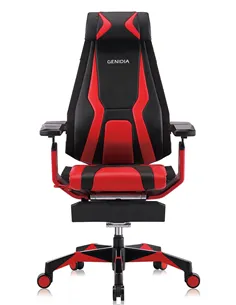 Кресло компьютерное GENIDIA GAMING (M-GN-BB-HAL-ML-RE), эргономичное, с подставкой для ног 2