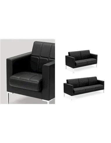 Крісло SITLAND MATRIX ARMCHAIR, шкіряне, для відвідувачів