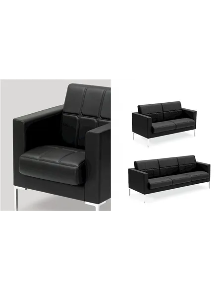 Крісло SITLAND MATRIX ARMCHAIR, шкіряне, для відвідувачів