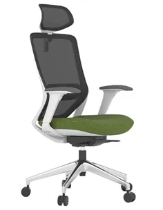 Крісло KRESLALUX SWIFT GHW GREEN ALU, ергономічне, з підголівником
