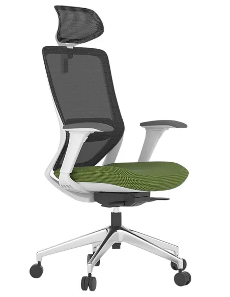 Крісло KRESLALUX SWIFT GHW GREEN ALU, ергономічне, з підголівником