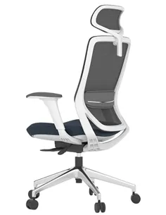 Крісло KRESLALUX SWIFT GHW INDIGO ALU, ергономічне, білий корпус 2