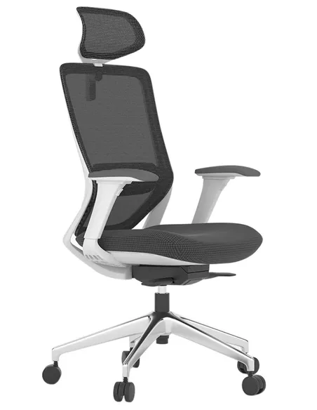 Крісло KRESLALUX SWIFT GHW LIGHT GREY ALU, офісне, ергономічне