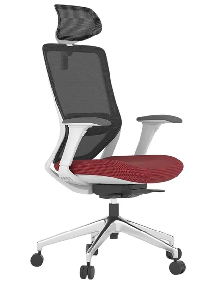 Крісло KRESLALUX SWIFT GHW RED ALU, ергономічне, спинка сітка