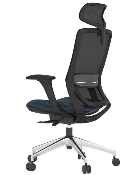 Крісло KRESLALUX SWIFT GHB INDIGO ALU, ергономічне, чорний колір