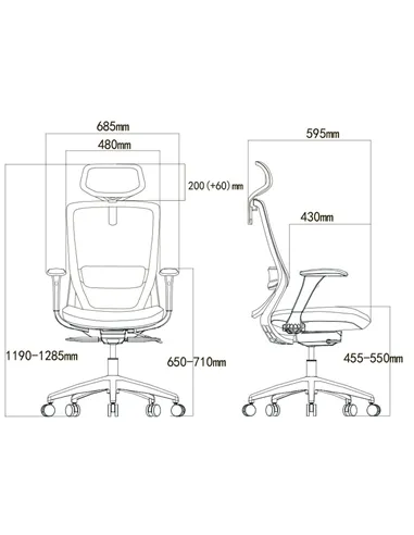 Крісло KRESLALUX SWIFT GHB LIGHT GREY ALU, комп'ютерне