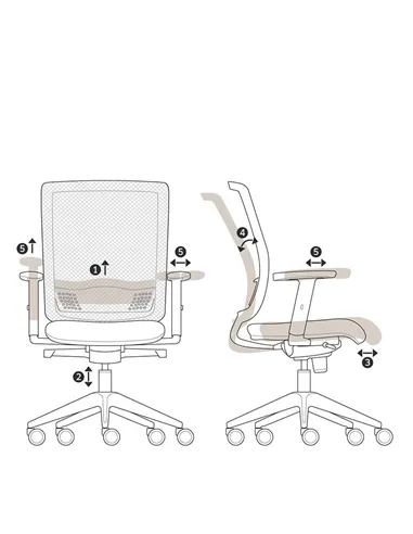 Крісло VAGHI BURSA RETE EVOLUTION WHITE, для оператора, ергономічне
