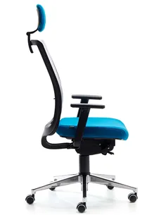 Кресло VAGHI BURSA RETE EVOLUTION BLACK, офисное, с алюминиевой крестовиной 2