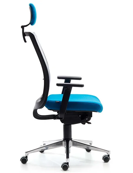 Кресло VAGHI BURSA RETE EVOLUTION BLACK, офисное, с алюминиевой крестовиной