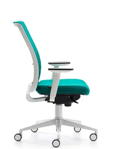 Кресло оператора VAGHI BURSA RETE EVOLUTION WHITE, с тканевой спинкой 2