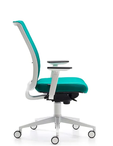 Кресло оператора VAGHI BURSA RETE EVOLUTION WHITE, с тканевой спинкой