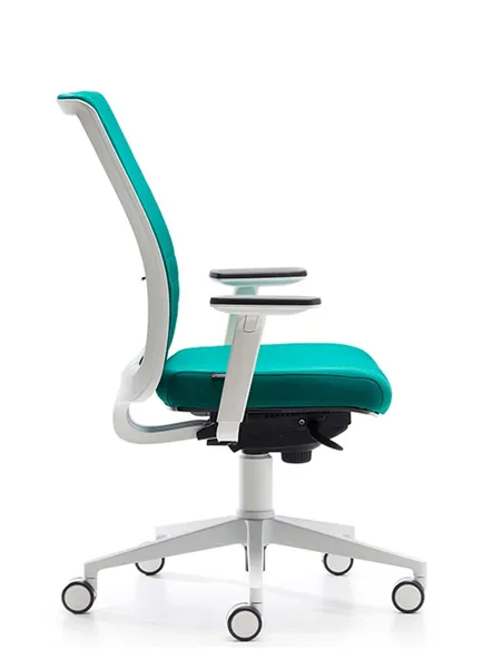 Кресло оператора VAGHI BURSA RETE EVOLUTION WHITE, с тканевой спинкой