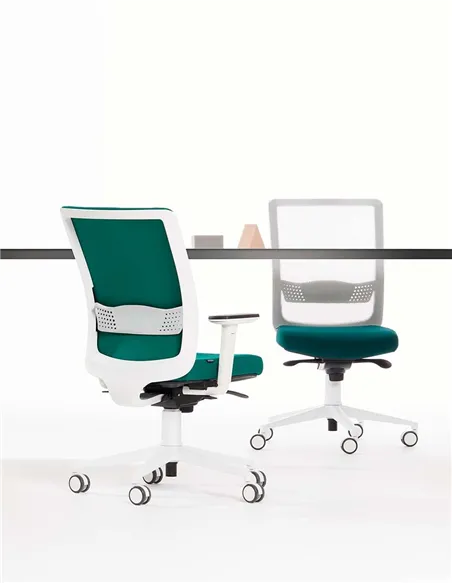 Кресло оператора VAGHI BURSA RETE EVOLUTION WHITE, с тканевой спинкой