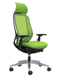 Крісло OKAMURA SYLPHY EXTRA HIGH BLACK (LIME GREEN) для керівника,