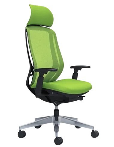 Крісло OKAMURA SYLPHY EXTRA HIGH BLACK (LIME GREEN) для керівника,