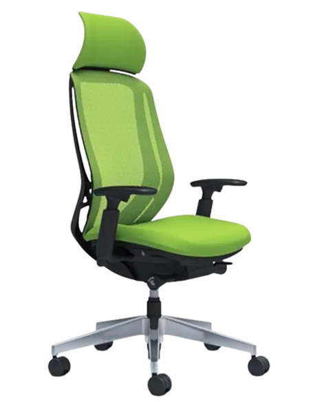 Крісло OKAMURA SYLPHY EXTRA HIGH BLACK (LIME GREEN) для керівника,