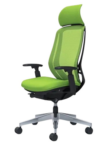 Крісло OKAMURA SYLPHY EXTRA HIGH BLACK (LIME GREEN) для керівника,