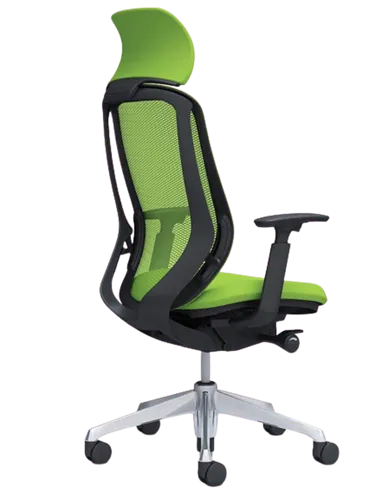 Крісло OKAMURA SYLPHY EXTRA HIGH BLACK (LIME GREEN) для керівника,