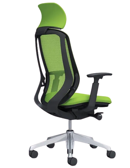 Крісло OKAMURA SYLPHY EXTRA HIGH BLACK (LIME GREEN) для керівника,