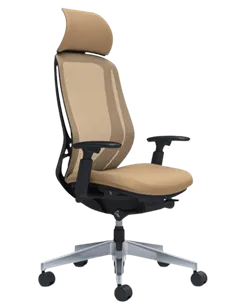 Крісло OKAMURA SYLPHY EXTRA HIGH BLACK (BEIGE) для керівника