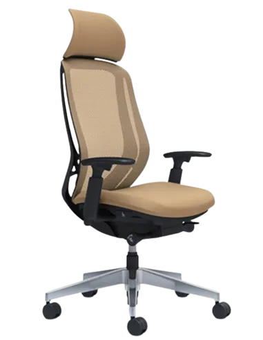 Крісло OKAMURA SYLPHY EXTRA HIGH BLACK (BEIGE) для керівника