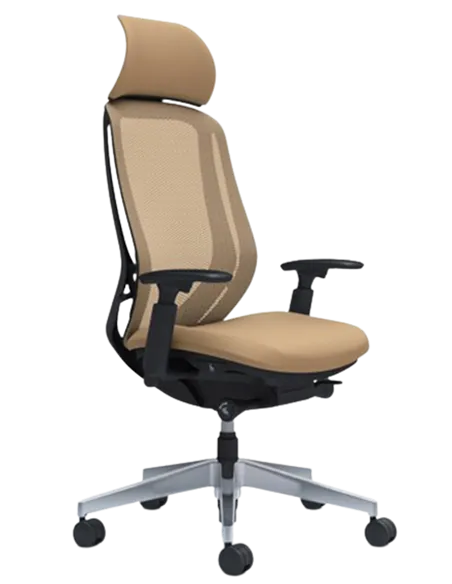 Крісло OKAMURA SYLPHY EXTRA HIGH BLACK (BEIGE) для керівника