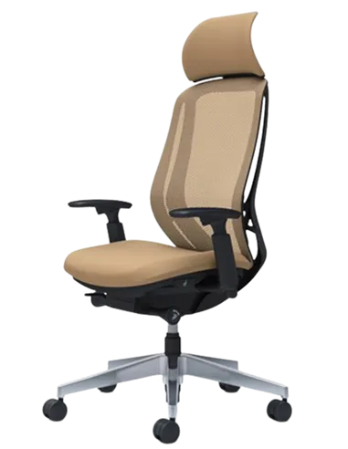 Крісло OKAMURA SYLPHY EXTRA HIGH BLACK (BEIGE) для керівника