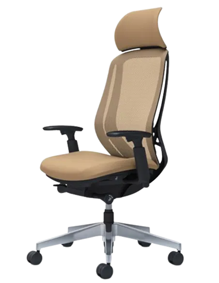 Крісло OKAMURA SYLPHY EXTRA HIGH BLACK (BEIGE) для керівника