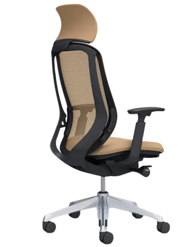 Крісло OKAMURA SYLPHY EXTRA HIGH BLACK (BEIGE) для керівника