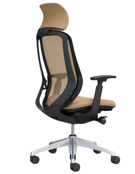Крісло OKAMURA SYLPHY EXTRA HIGH BLACK (BEIGE) для керівника