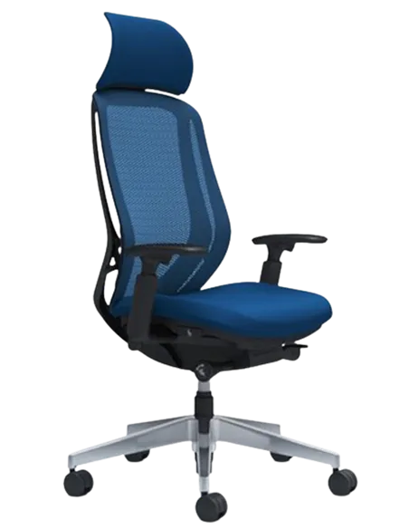 Крісло OKAMURA SYLPHY EXTRA HIGH BLACK (MEDIUM BLUE) для керівника,