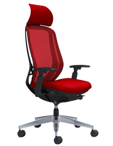 Крісло OKAMURA SYLPHY EXTRA HIGH BLACK (RED) для керівника
