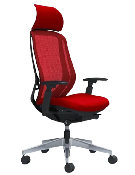 Крісло OKAMURA SYLPHY EXTRA HIGH BLACK (RED) для керівника